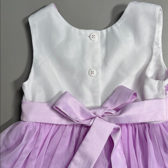 ๐3/$15 Jona Michelle lilac dress with floral embroidered top tiered tulle skirt - Picture 6 of 7
